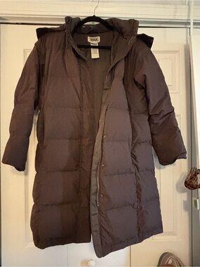 LL Bean Mid Length Brown Puffer Jacket